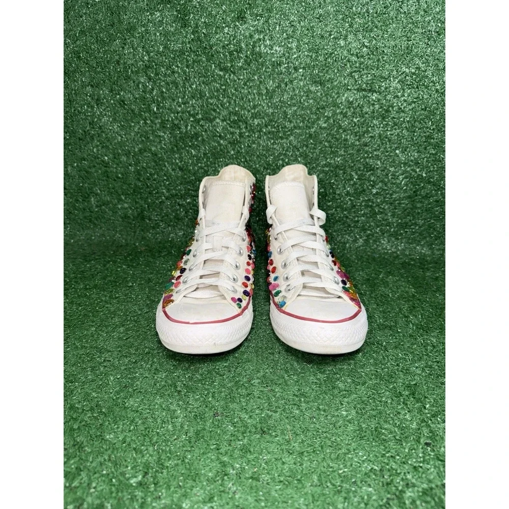 Custom Blinged Converse Chuck Taylor Womens Size 9 Sparkly Gem Shoes‎ Sneakers - Picture 7 of 11